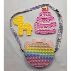 Sumikko Gurashi Pop It Multi-colored Purse. 2 Extra Pop It Fidget Items Included